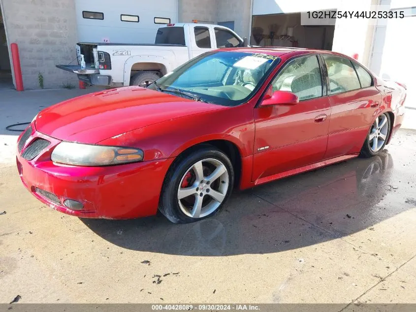 2004 Pontiac Bonneville Gxp VIN: 1G2HZ54Y44U253315 Lot: 40428089