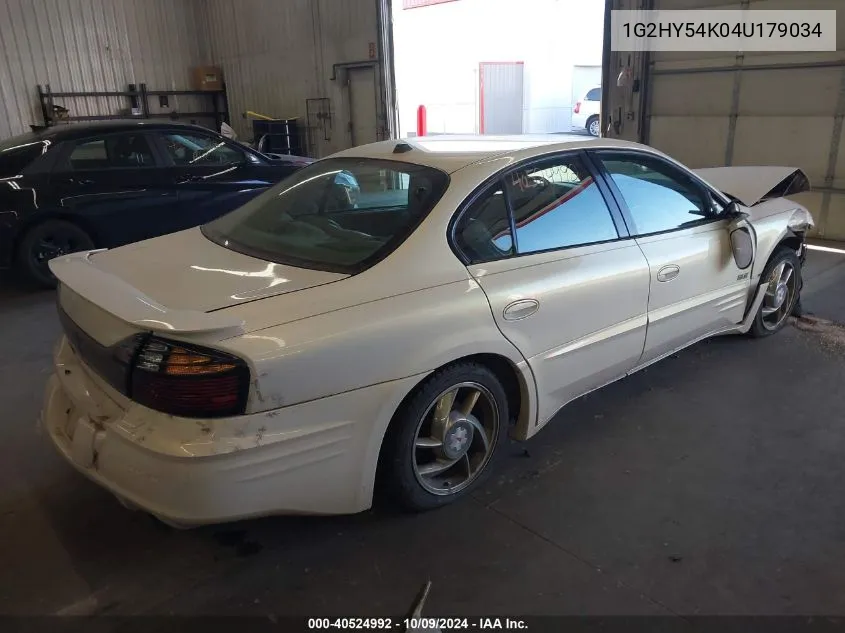 2004 Pontiac Bonneville Sle VIN: 1G2HY54K04U179034 Lot: 40524992