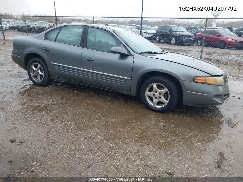 2004 Pontiac Bonneville Se VIN: 1G2HX52K04U207792 Lot: 40774856