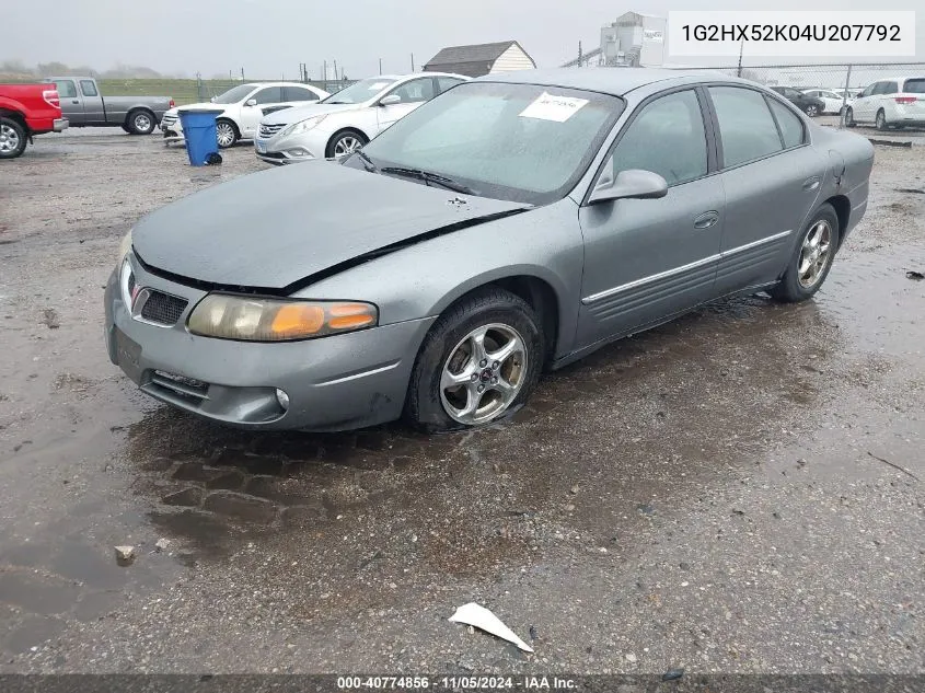 2004 Pontiac Bonneville Se VIN: 1G2HX52K04U207792 Lot: 40774856