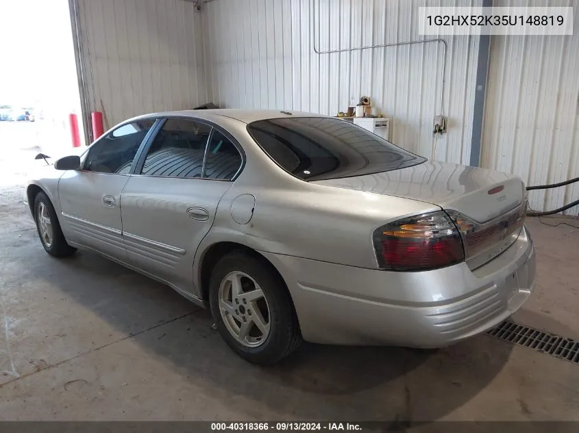 2005 Pontiac Bonneville Se VIN: 1G2HX52K35U148819 Lot: 40318366