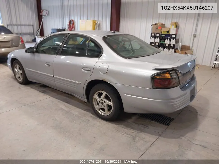 2005 Pontiac Bonneville Se VIN: 1G2HX54KX5U146207 Lot: 40741207