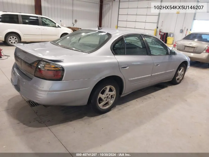 2005 Pontiac Bonneville Se VIN: 1G2HX54KX5U146207 Lot: 40741207