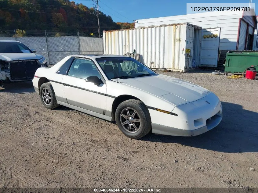 1985 Pontiac Fiero Gt VIN: 1G2PG3796FP209781 Lot: 40646244