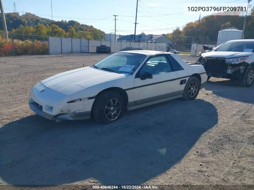 1985 Pontiac Fiero Gt VIN: 1G2PG3796FP209781 Lot: 40646244