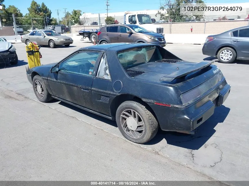 1986 Pontiac Fiero VIN: 1G2PE37R3GP264079 Lot: 40141714