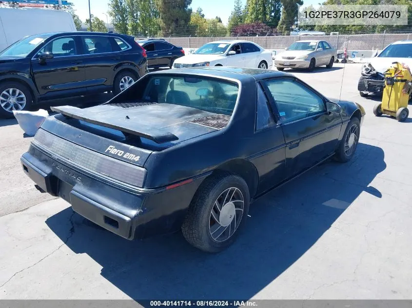 1986 Pontiac Fiero VIN: 1G2PE37R3GP264079 Lot: 40141714