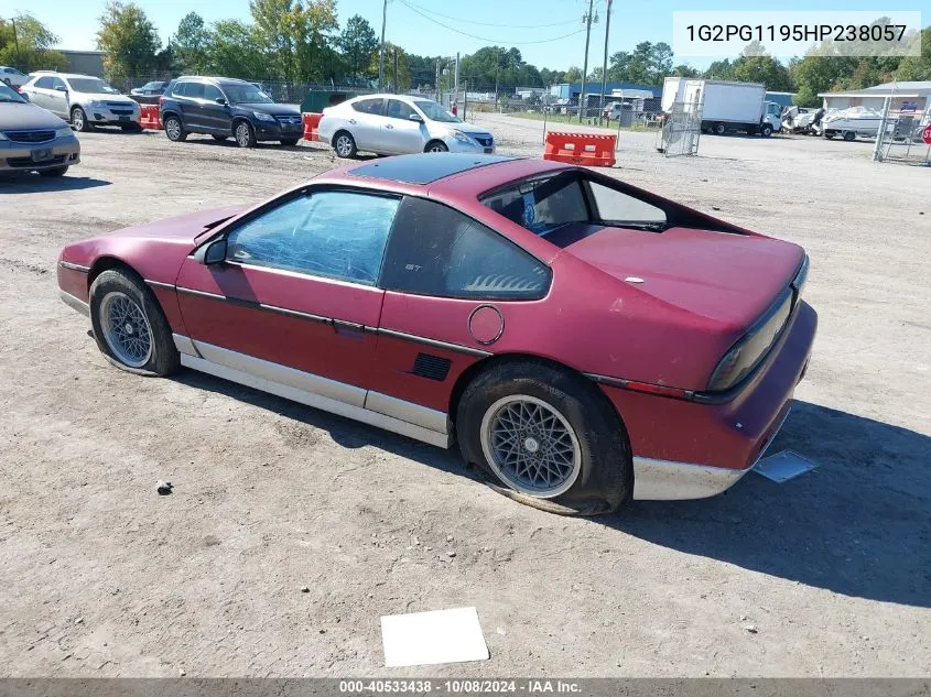 1987 Pontiac Fiero Gt VIN: 1G2PG1195HP238057 Lot: 40533438