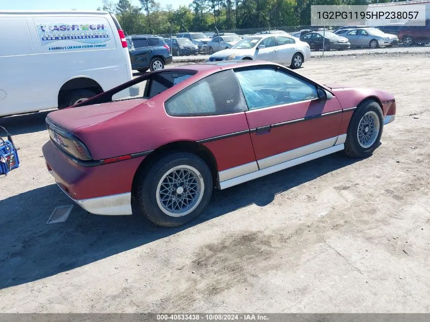 1987 Pontiac Fiero Gt VIN: 1G2PG1195HP238057 Lot: 40533438