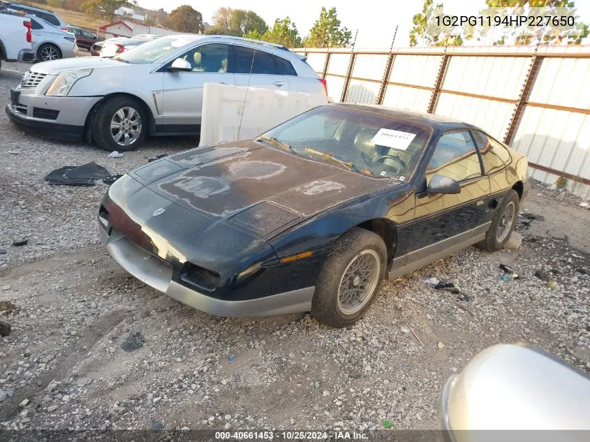 1987 Pontiac Fiero Gt VIN: 1G2PG1194HP227650 Lot: 40661453