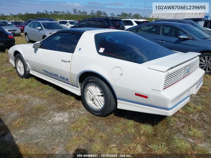 1984 Pontiac Firebird Trans Am VIN: 1G2AW87G6EL239695 Lot: 40496647