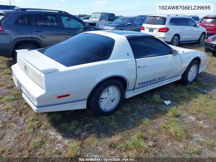 1984 Pontiac Firebird Trans Am VIN: 1G2AW87G6EL239695 Lot: 40496647