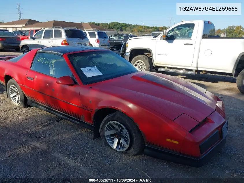 1984 Pontiac Firebird Trans Am VIN: 1G2AW87G4EL259668 Lot: 40526711