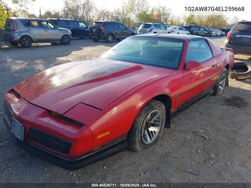 1984 Pontiac Firebird Trans Am VIN: 1G2AW87G4EL259668 Lot: 40526711