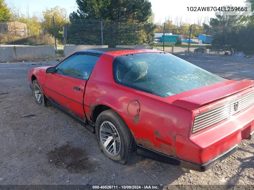 1984 Pontiac Firebird Trans Am VIN: 1G2AW87G4EL259668 Lot: 40526711