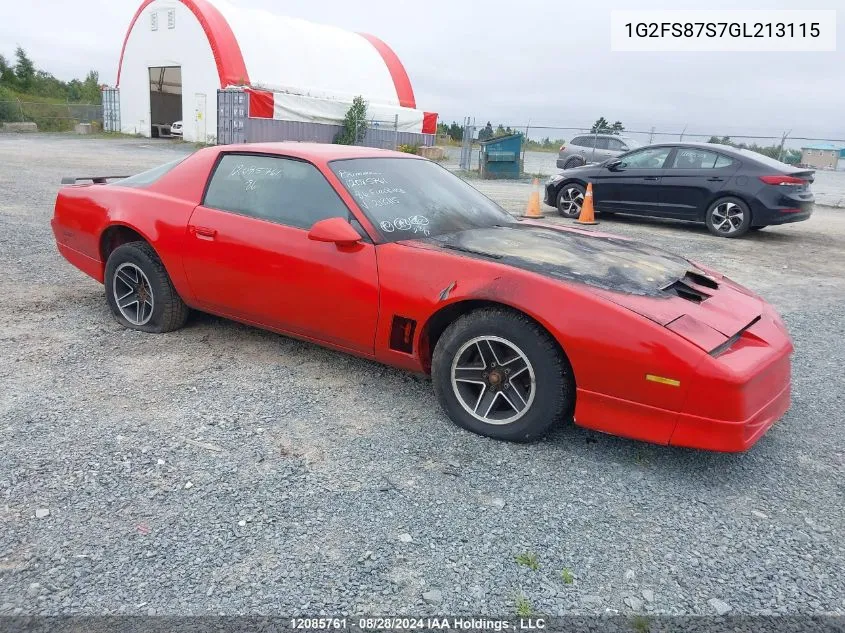 1986 Pontiac Firebird VIN: 1G2FS87S7GL213115 Lot: 12085761