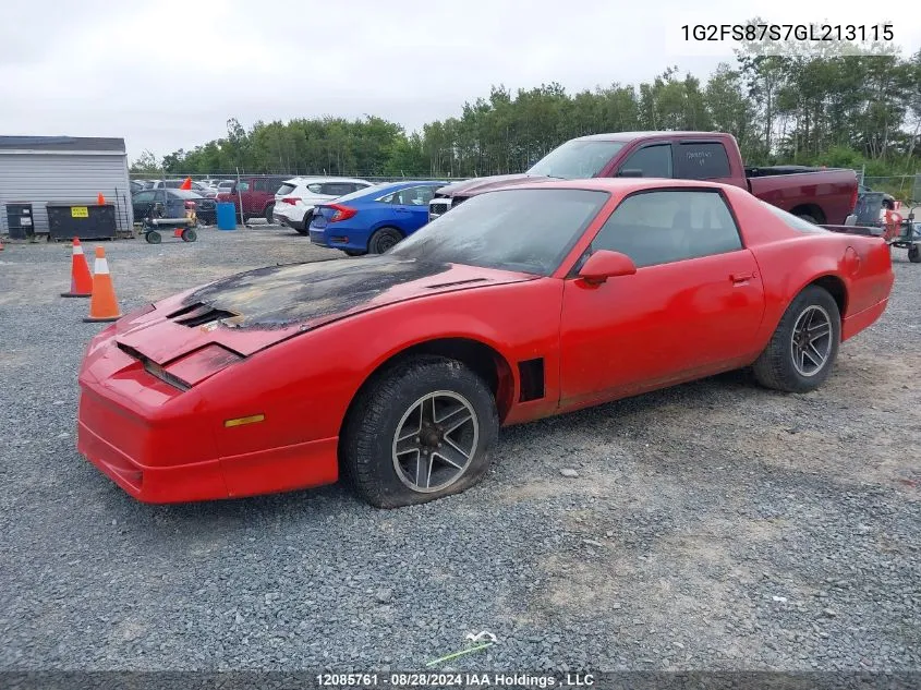 1986 Pontiac Firebird VIN: 1G2FS87S7GL213115 Lot: 12085761