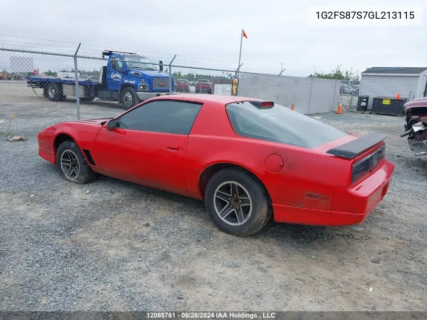 1986 Pontiac Firebird VIN: 1G2FS87S7GL213115 Lot: 12085761