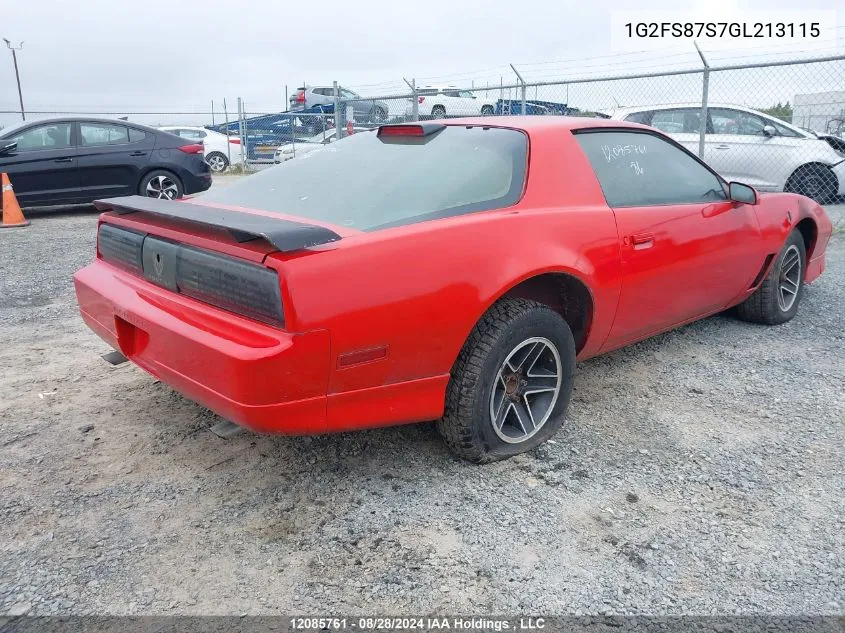 1986 Pontiac Firebird VIN: 1G2FS87S7GL213115 Lot: 12085761