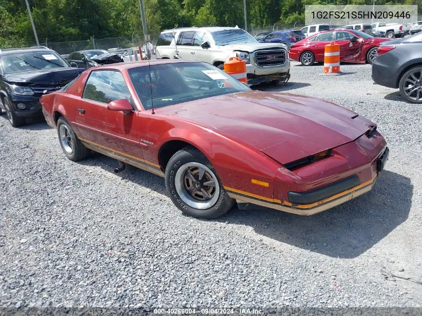 1G2FS21S5HN209446 1987 Pontiac Firebird