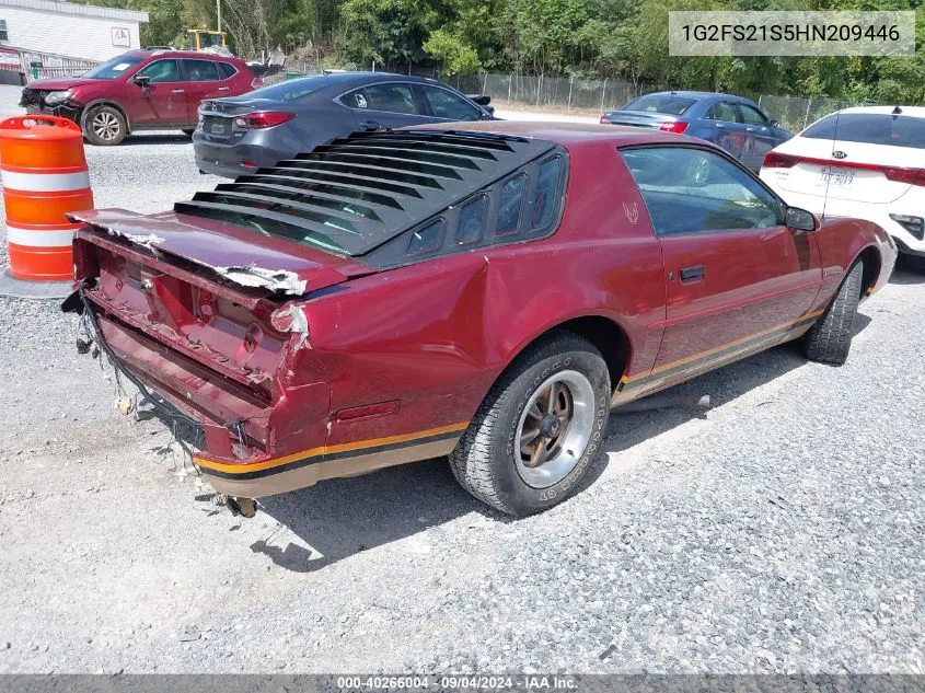 1987 Pontiac Firebird VIN: 1G2FS21S5HN209446 Lot: 40266004