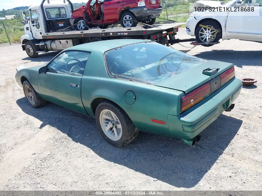 1989 Pontiac Firebird Formula VIN: 1G2FS21E1KL218688 Lot: 39864492