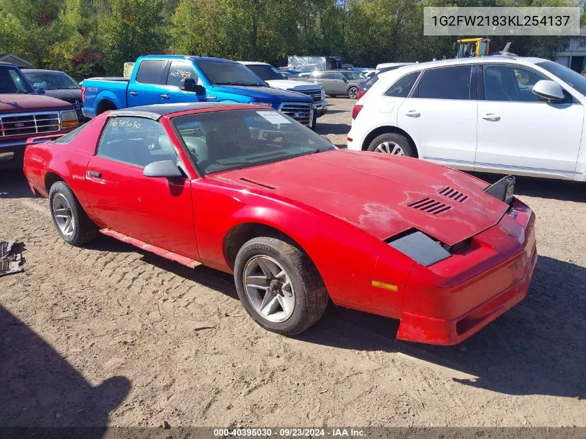 1989 Pontiac Firebird Trans Am/Gta VIN: 1G2FW2183KL254137 Lot: 40395030