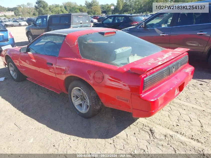 1989 Pontiac Firebird Trans Am/Gta VIN: 1G2FW2183KL254137 Lot: 40395030