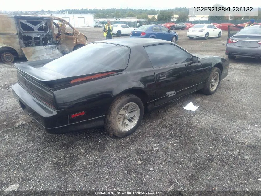 1989 Pontiac Firebird Formula VIN: 1G2FS2188KL236132 Lot: 40476031