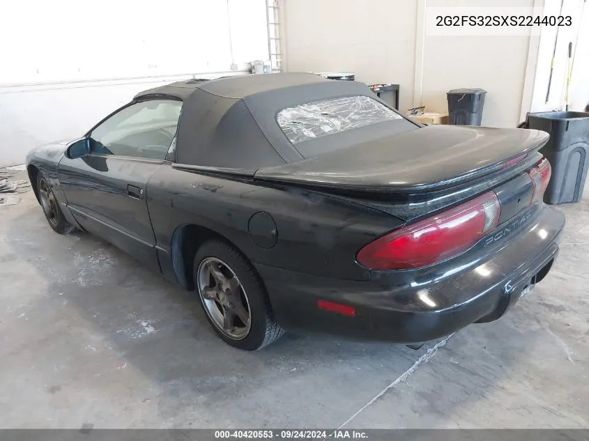 1995 Pontiac Firebird VIN: 2G2FS32SXS2244023 Lot: 40420553