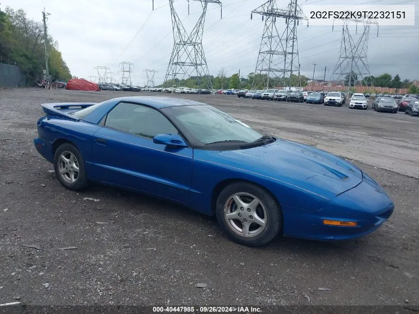 1996 Pontiac Firebird VIN: 2G2FS22K9T2232151 Lot: 40447985