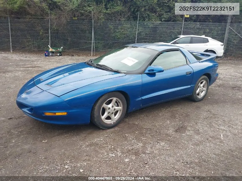 1996 Pontiac Firebird VIN: 2G2FS22K9T2232151 Lot: 40447985