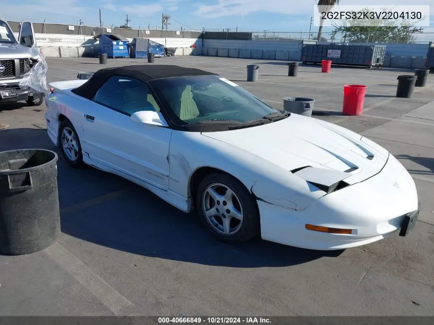 1997 Pontiac Firebird VIN: 2G2FS32K3V2204130 Lot: 40666849