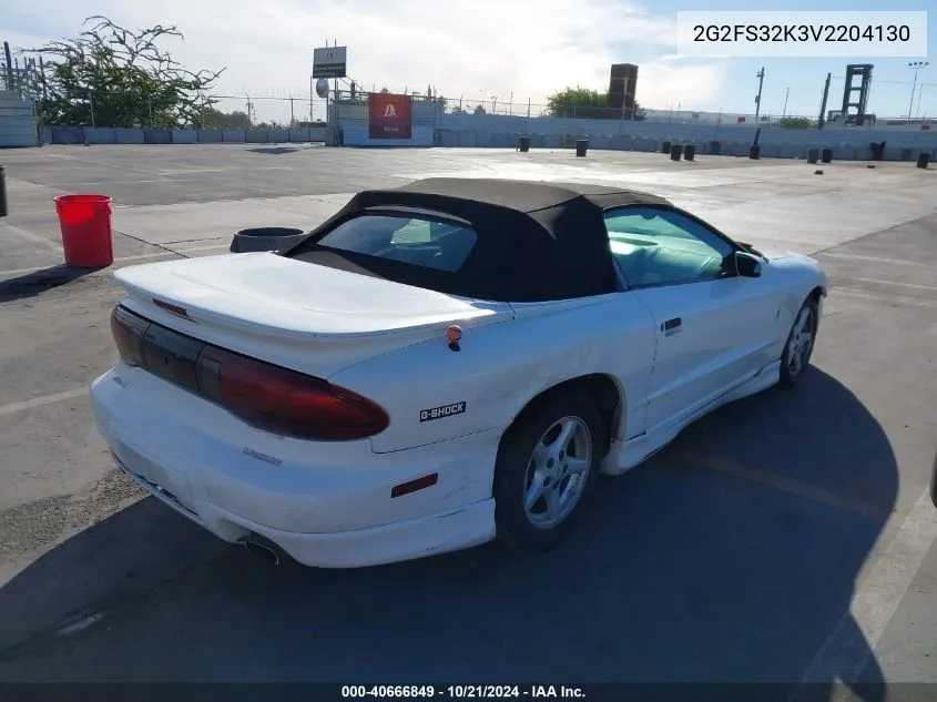 1997 Pontiac Firebird VIN: 2G2FS32K3V2204130 Lot: 40666849