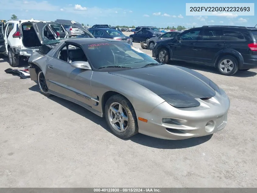 1999 Pontiac Firebird Trans Am VIN: 2G2FV22G0X2232693 Lot: 40123930