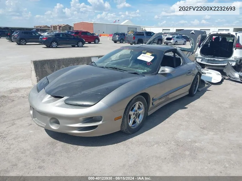 1999 Pontiac Firebird Trans Am VIN: 2G2FV22G0X2232693 Lot: 40123930