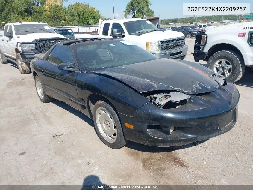 1999 Pontiac Firebird VIN: 2G2FS22K4X2209267 Lot: 40305860