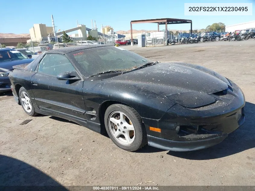 1999 Pontiac Firebird VIN: 2G2FS22K1X2230495 Lot: 40307011