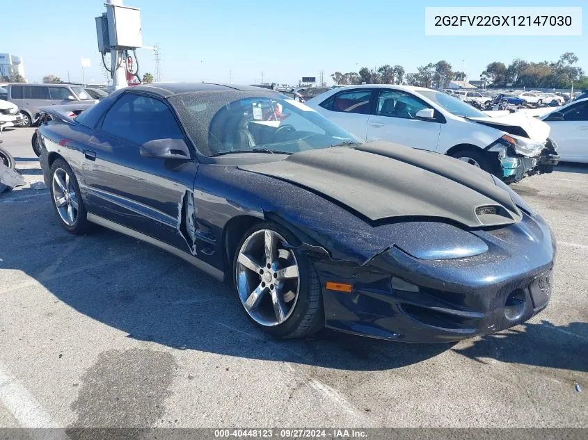 2001 Pontiac Firebird Trans Am VIN: 2G2FV22GX12147030 Lot: 40448123