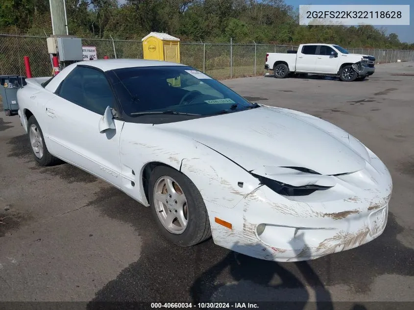 2G2FS22K322118628 2002 Pontiac Firebird