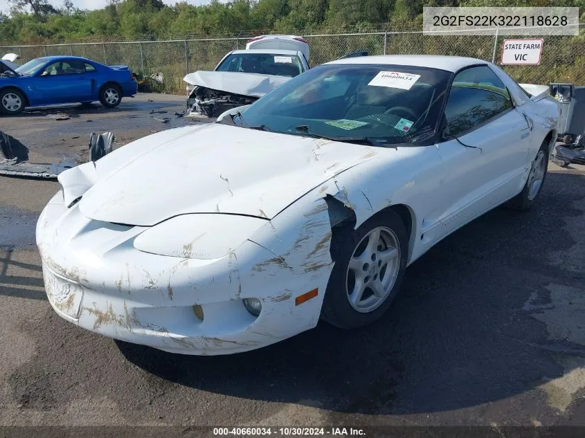 2G2FS22K322118628 2002 Pontiac Firebird