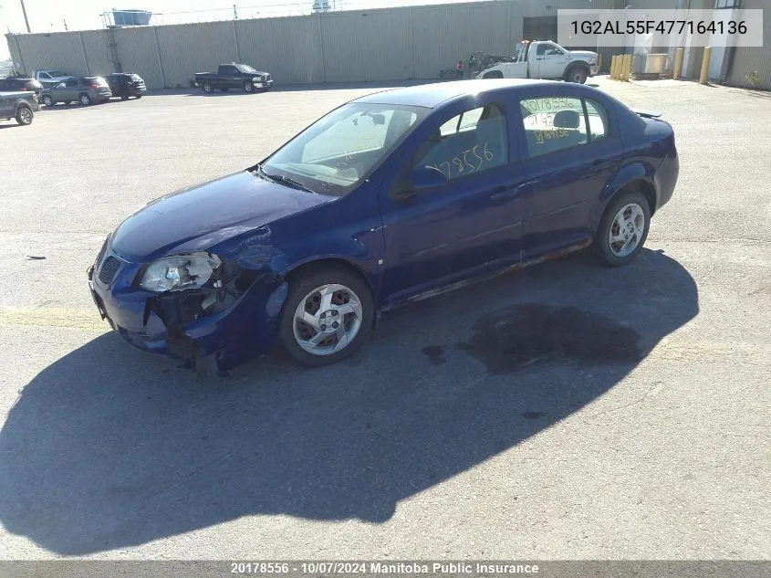 2007 Pontiac G5 Se VIN: 1G2AL55F477164136 Lot: 20178556