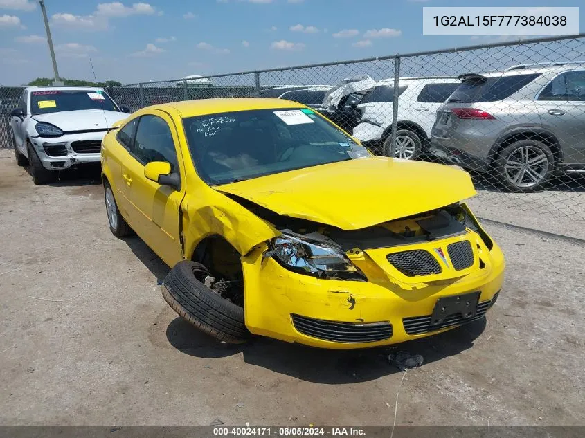 1G2AL15F777384038 2007 Pontiac G5