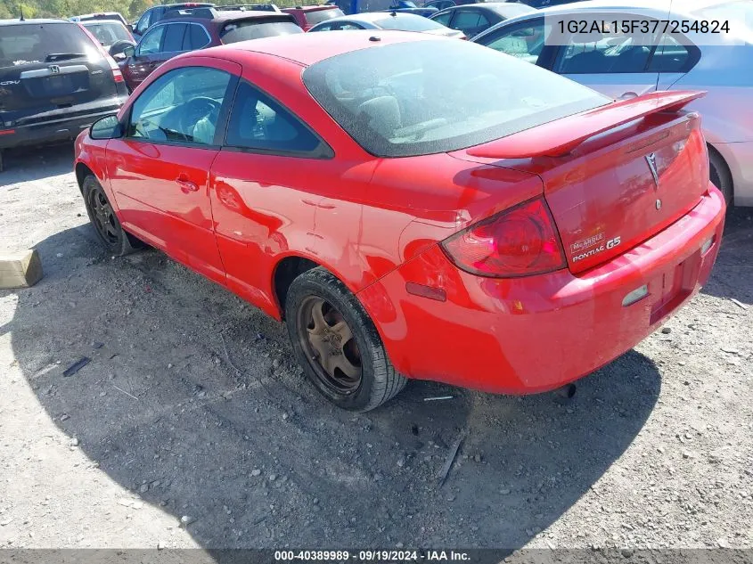 2007 Pontiac G5 VIN: 1G2AL15F377254824 Lot: 40389989