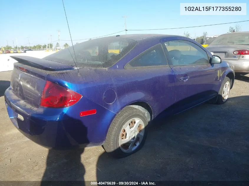 2007 Pontiac G5 VIN: 1G2AL15F177355280 Lot: 40475639