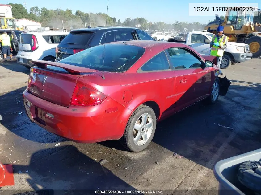 2007 Pontiac G5 VIN: 1G2AL15F077400273 Lot: 40553406