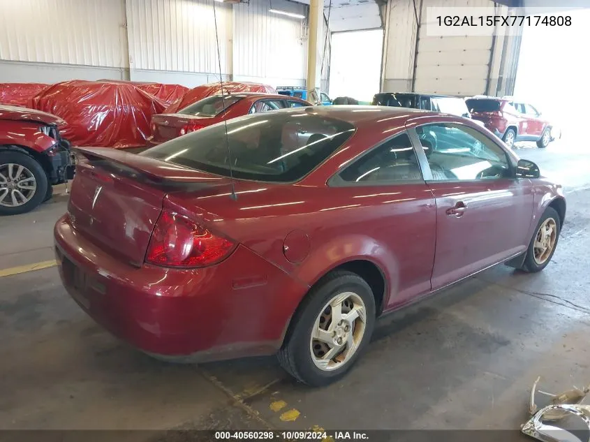 2007 Pontiac G5 VIN: 1G2AL15FX77174808 Lot: 40560298