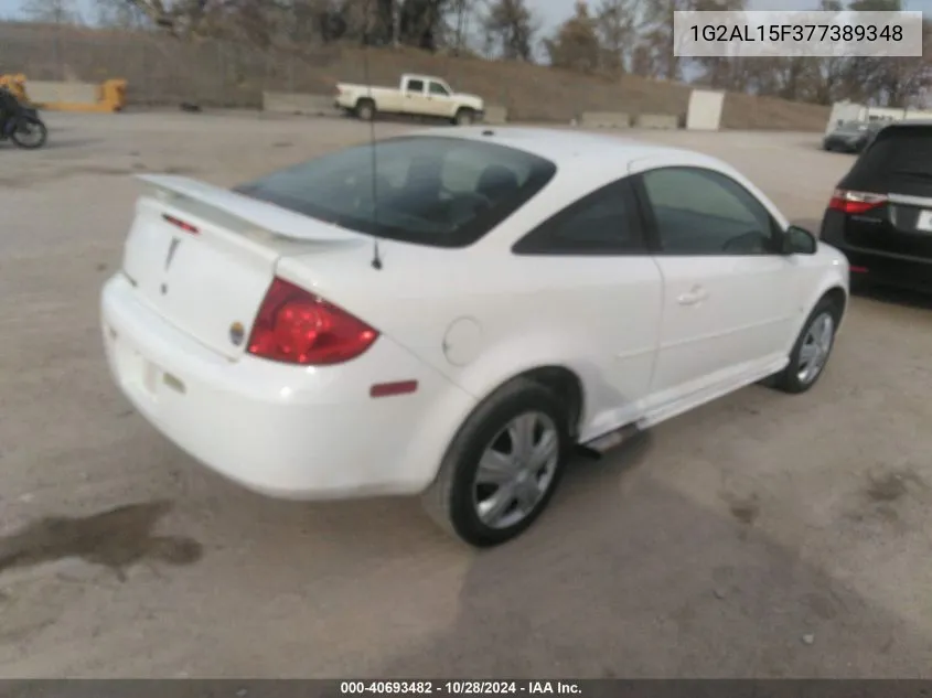 2007 Pontiac G5 VIN: 1G2AL15F377389348 Lot: 40693482