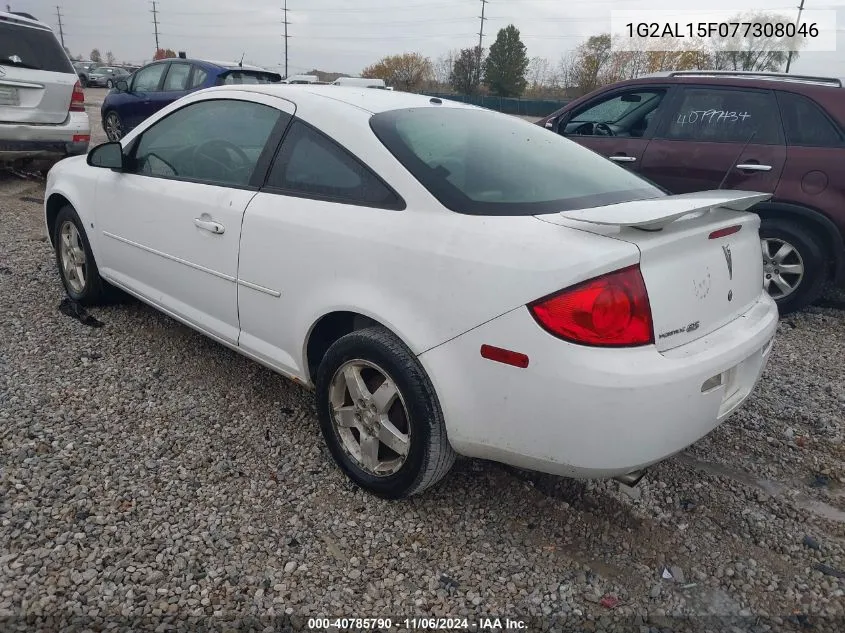 2007 Pontiac G5 VIN: 1G2AL15F077308046 Lot: 40785790