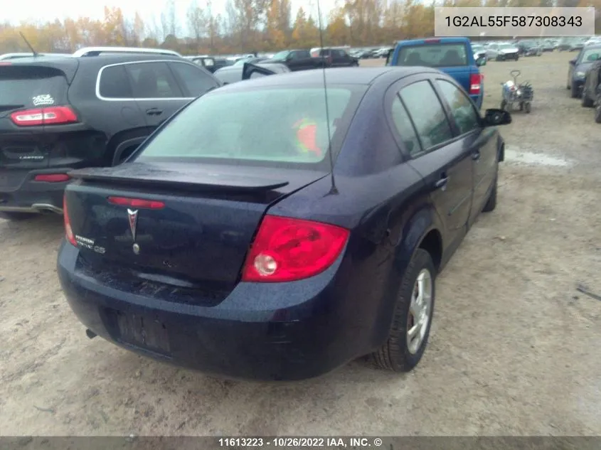 2008 Pontiac G5 Se VIN: 1G2AL55F587308343 Lot: 11613223